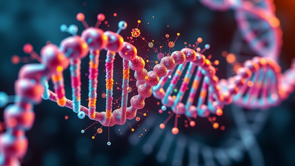 complex illustration of DNA repair pathways, showing pathway diversity and molecular processes