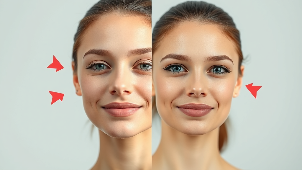 before and after skin health visual with improvement after using organic health supplements - skin health organic products dietary supplement