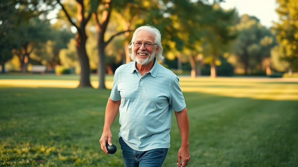 active senior enjoying outdoor activity after regenerative medicine for quality of life improvement