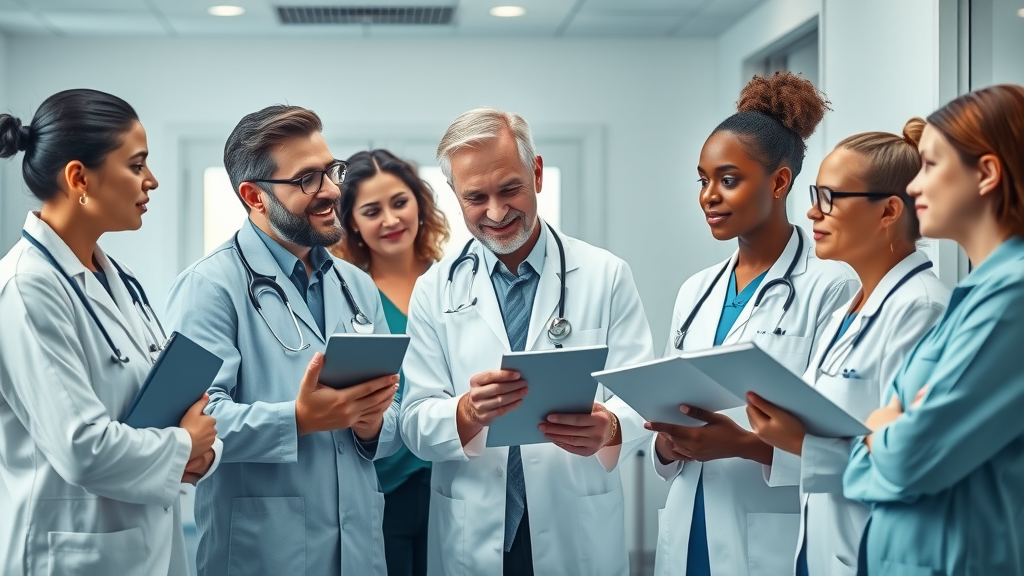 Diverse medical professionals collaborating on integrative medicine and complementary health approaches