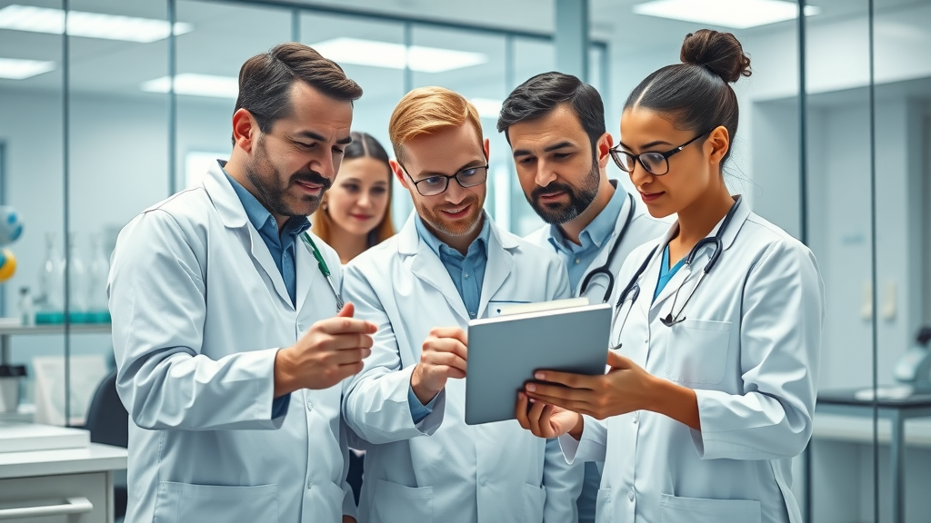 functional medicine team analyzing blood test results for personalized health optimization and chronic disease prevention