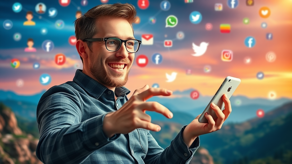 social media manager sharing optimized content across platforms