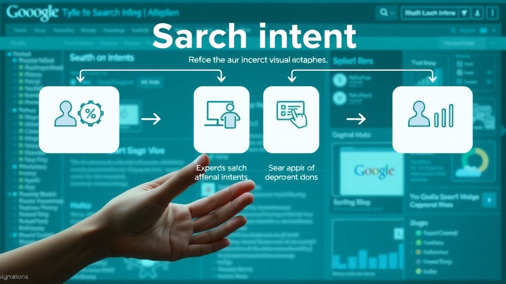 search intent types illustrated with visual metaphors for content optimization