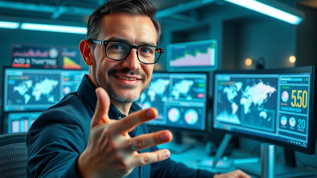 Digital marketer strategically integrating paid ads and content marketing analytics