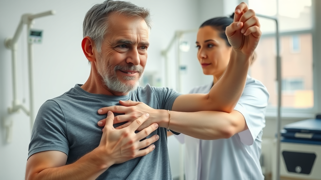 orthopedic patient recovering from stem cell and tissue engineering therapy for damaged tissue