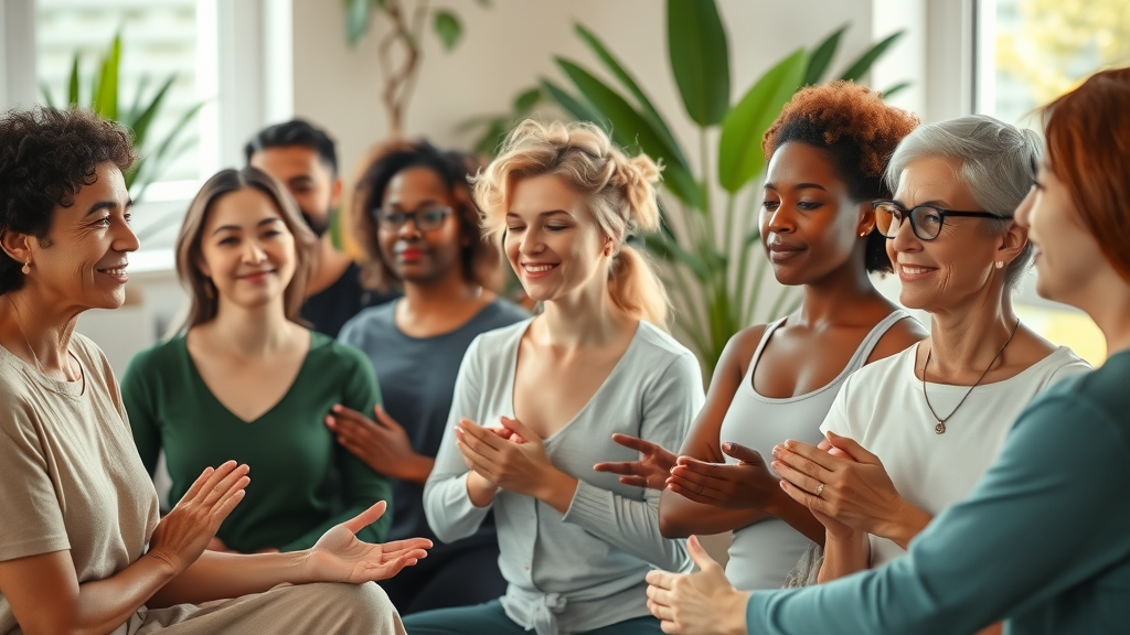 holistic health approaches multicultural group participating in a wellness workshop