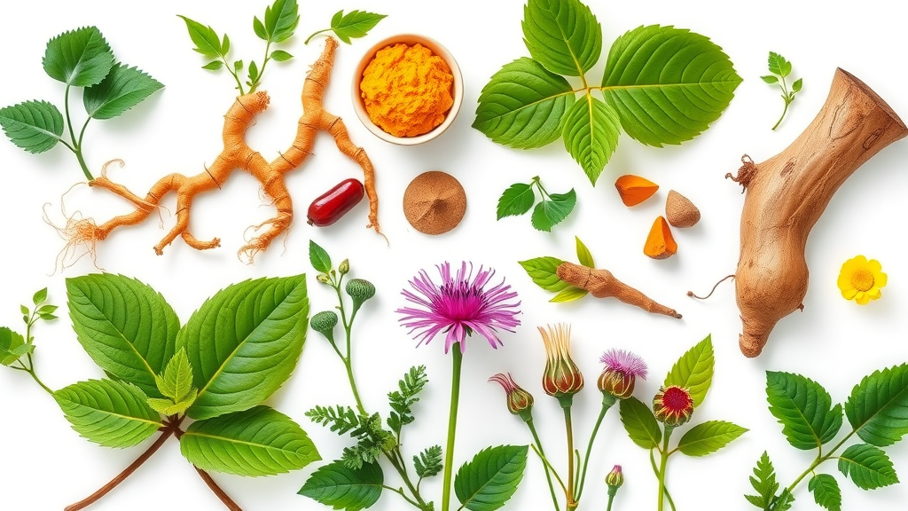 ginseng-echinacea-turmeric-milk-thistle-valerian-root-herbal-benefits