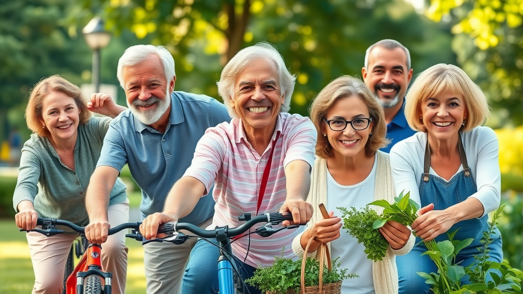 collage of real people healthy after regenerative medicine treatments in active outdoor settings