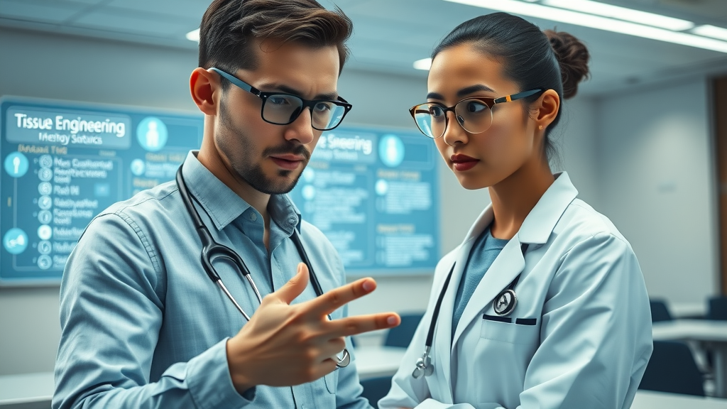 Tissue engineering FAQ: Medical student navigates digital display for answers