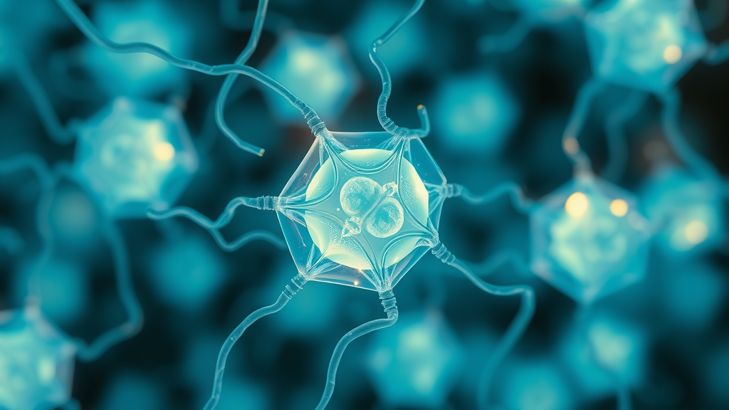 stem cell therapy visualization with human stem cells glowing and dividing