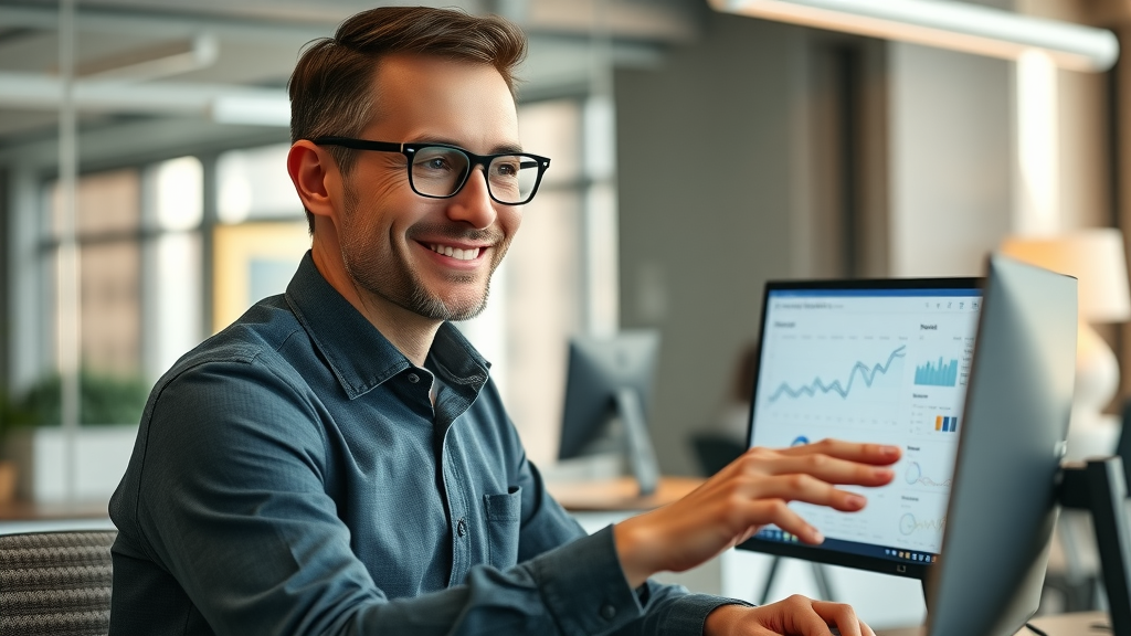 updating website for content optimization with analytics review on dual monitors